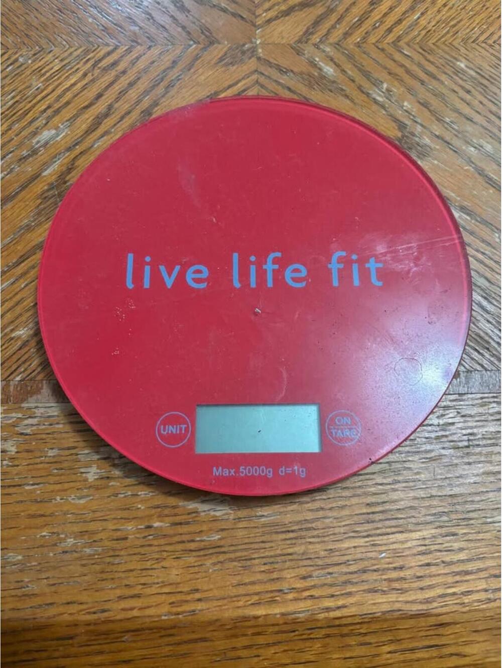 Live Life Fit Red Digital Kitchen Scale
